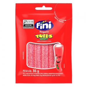 FINI AZEDINHOS TUBES REGALIZ MORANGO E NATA 35G