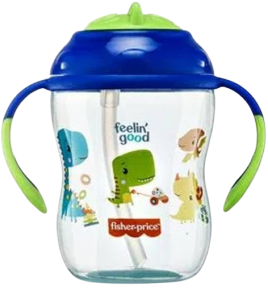 FISHER PRICE COPO DE TREIN C/CANUDO AZ 270ML - A008937