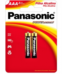 PANASONIC PILHA ALCALINA POWER AAA PEQUENA LR03-2BT x 2