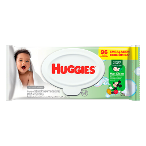 Lenços Umedecidos Huggies Max Clean Disney Baby 96 Unidades