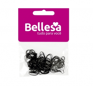 ELASTICO SILICONE PRETO C/80 UN