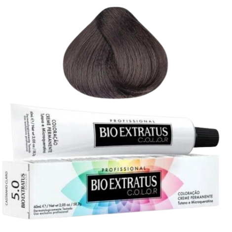 BIO EXTRATUS COLOR CREME PERMANENTE 5.0 CASTANHO CLARO - A010275