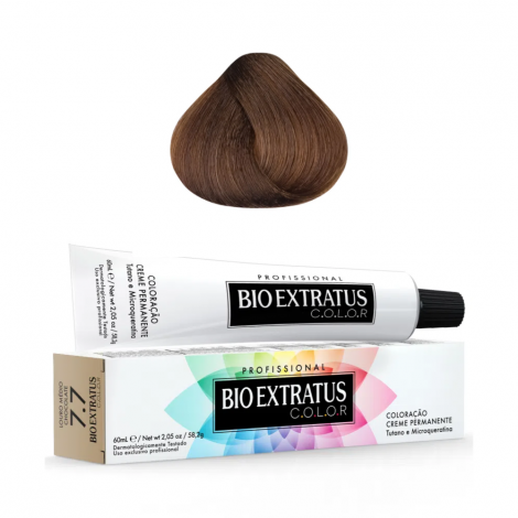 BIO EXTRATUS COLOR CREME PERMANENTE 7.7 LOURO MED CHOCOL - A010282
