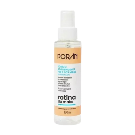 TONICO ADSTRINGENTE PRE E POS MAKE 120ML-PORAN - A013135
