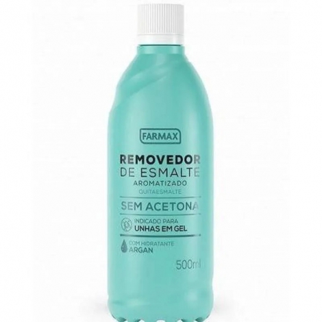 Removedor De Esmalte Farmax Liquido Argan 500ml