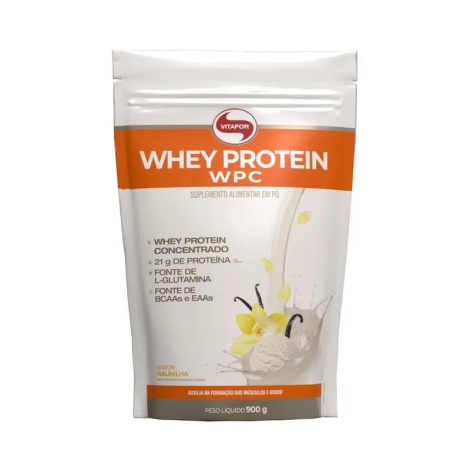 WHEY PROTEIN WPC POUCH 900G BAUNILHA-VITAFOR