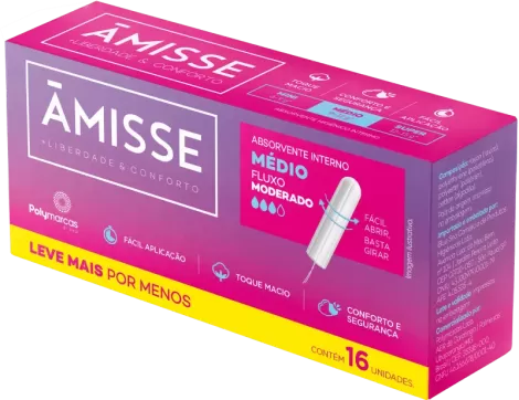 ABSORVENTE INTERNO AMISSE C/16 MEDIO