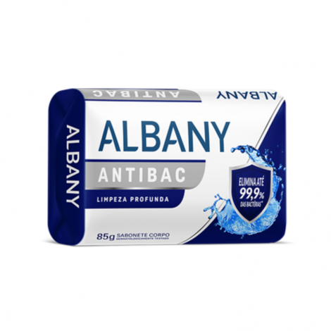 SABONETE HIDRATANTE ALBANY 85G LIMPEZA PROFUNDA/AZUL
