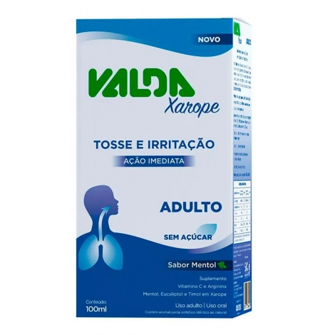 XAROPE VALDA S/ACUCAR ADULTO 100ML