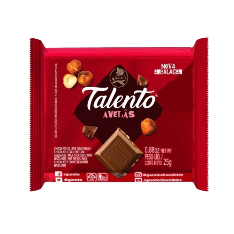 BOMBOM TALENTO MINI C/AVELAS 25G