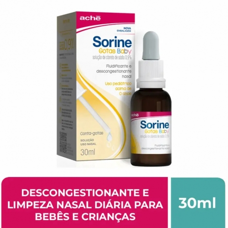Sorine Infantil Gotas 9mg/ml + 0,1mg/ml 30ml