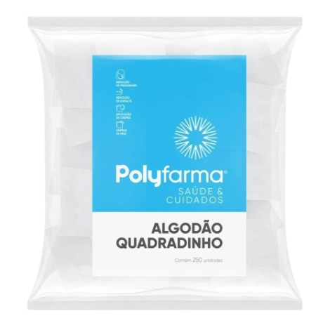 ALGODAO QUADRADO POLYFARMA 250 UN