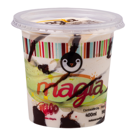 POTE MAGIA CHOCOLATE BRANCO COM AVELA 400ML- YGLOO