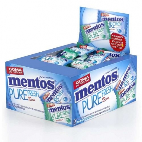 MENTOS PURE FRESH  SORT MONO GOMA - A012167
