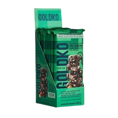 GOLD KO CHOCOLATE 70% CACAU AVELA 20G - A012418