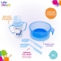 LOLLY BABY KIT ALIMENTACAO PRATO+GARFO+COLHER+COPO AZUL REF 7131-01 x 1